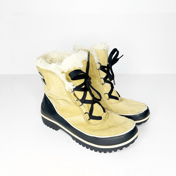 SOREL Tivoli II Snow Boot women's 9.5 curry tan suede winter waterproof snow - Picture 1 of 9